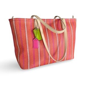 Coach Legacy Weekend Ticking Stripe Tote No. 23108 used